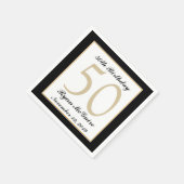 Personalisierte 50. Geburtstagsparty Napkins Serviette (Ecke)