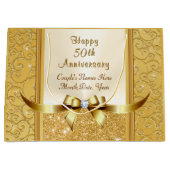 Personalisierte 50. Hochzeitstag-Geschenktaschen Große Geschenktüte (Vorderseite)