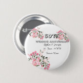 Personalisierte 50. Hochzeitstag goldene Hochzeit Button (Vorne & Hinten)