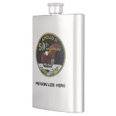 Personalisierte 50. Jahrestag Apollo 11 Flachmann (Links)