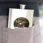 Personalisierte 50. Jahrestag Apollo 11 Flachmann (Beispiel)