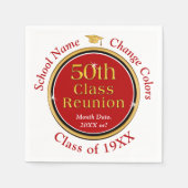 Personalisierte, 50. Klasse Wiedersehen-Party Serviette (Vorderseite)