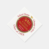 Personalisierte, 50. Klasse Wiedersehen-Party Serviette (Ecke)