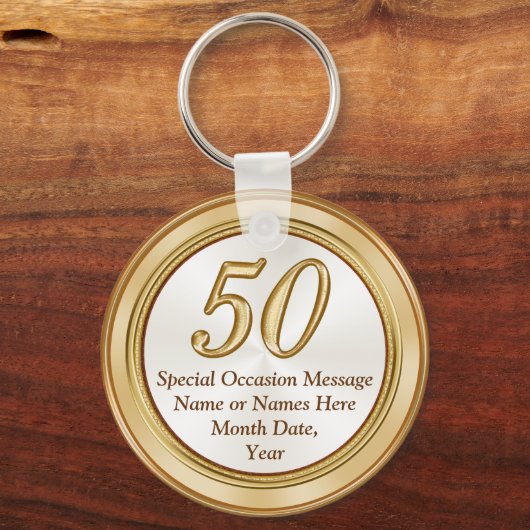 Personalisierte 50. Wiedersehen gibt Schlüsselanhä Schlüsselanhänger (Vorderseite)