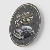 Personalisierte 50er Jahre große Uhr (Winkel)