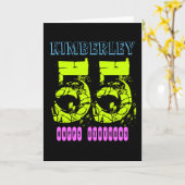 Personalisierte 55. Geburtstagskarte Karte (Gelbe Blume)