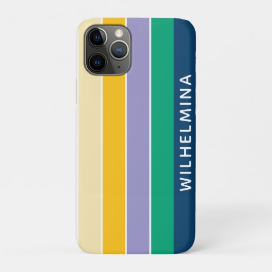 Personalisierte 5 farbige Linien Case-Mate iPhone Hülle (Rückseite)