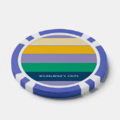 Personalisierte 5 farbige Linien Pokerchips (Einzeln)