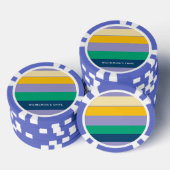 Personalisierte 5 farbige Linien Pokerchips (Stapel)