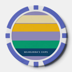 Personalisierte 5 farbige Linien Pokerchips