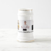 Personalisierte 5-Foto-Bachelor-Party Bierglas (Mittel)