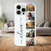 Personalisierte 5-Foto-Collage mit Monogramm