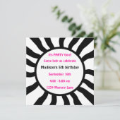 Personalisierte 5. Geburtstagsparty Einladung (Stehend Vorderseite)