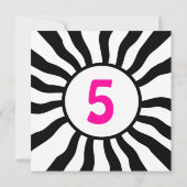 Personalisierte 5. Geburtstagsparty Einladung (Rückseite)