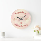 Personalisierte 5. Hochzeitstag Große Uhr (Zuhause)