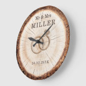 Personalisierte 5. Hochzeitstag Holz Wanduhr (Winkel)