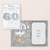 Personalisierte 60. Diamond Wedding Anniversary Ca Folienkarte (Anzeige)