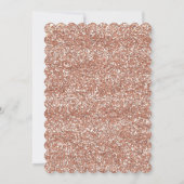 Personalisierte 60. Geburtstags-Rose Gold Einladung (Rückseite)