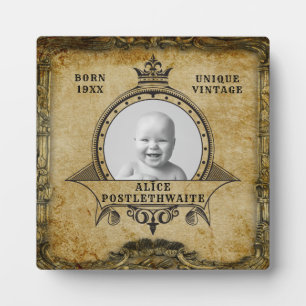 Personalisierte 60. Geburtstags-Vintage-Fotovorlag Fotoplatte