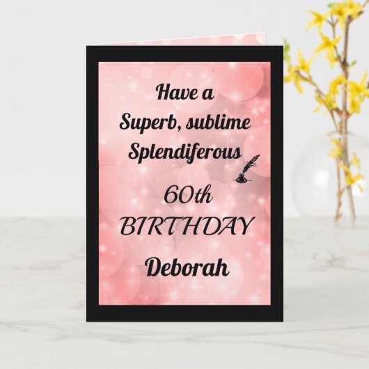 Personalisierte 60. Geburtstagskarte Karte (Gelbe Blume)