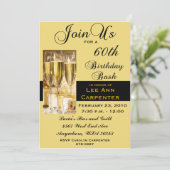 Personalisierte 60. Geburtstagsparty Einladung (Stehend Vorderseite)