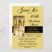 Personalisierte 60. Geburtstagsparty Einladung (Vorne/Hinten)