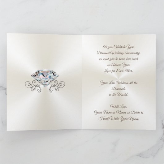 Personalisierte 60-jährige Jubiläumskarte für Elte Karte (Innenseite)