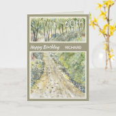 Personalisierte 60. Landschaftliche Geburtstagskar Karte (Gelbe Blume)