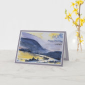 Personalisierte 60. Landschaftliche Geburtstagskar Karte (Gelbe Blume)