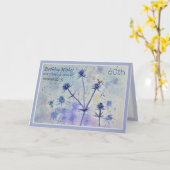 Personalisierte 60. Sommer Wildblume Geburtstagska Karte (Gelbe Blume)