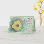 Personalisierte 60. Sonnenblume Geburtstagskarte Karte (Gelbe Blume)