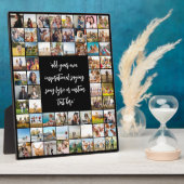 Personalisierte 64 FotoCollage mit Zitat Fotoplatte (Seite)