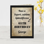 Personalisierte 65. Geburtstagskarte Karte (Gelbe Blume)