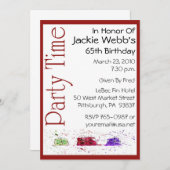 Personalisierte 65. Geburtstagspartei Einladung (Vorne/Hinten)