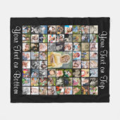 Personalisierte 67-Bild-Collage - benutzerdefinier Fleecedecke (Vorderseite (Horizontal))