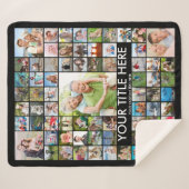 Personalisierte 69-FotoCollage mit benutzerdefinie Sherpadecke (Vorderseite (Horizontal))