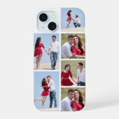 Personalisierte 6-Foto-Collage iPhone 15 Hülle (Rückseite)