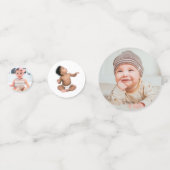 Personalisierte 6-Foto-Tabelle für den ersten Gebu Konfetti (Rückseiten)