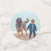 Personalisierte 6-Foto-Tabelle für den ersten Gebu Konfetti (Klein Vorderseite)