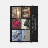 Personalisierte 6 Foto-Text-Mosaik-Bild-Collage Fleecedecke (Vorderseite)