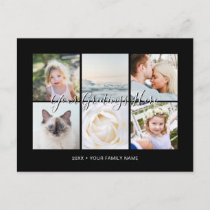 Personalisierte 6 Fotos Universal Grüße Postkarte
