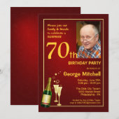 Personalisierte 70. einladung (Vorne/Hinten)