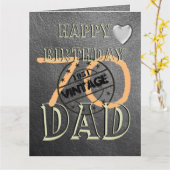 Personalisierte 70. Geburtstagskarte für Vater Karte (Gelbe Blume)