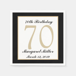 Personalisierte 70. Geburtstagsparty Napkins Serviette