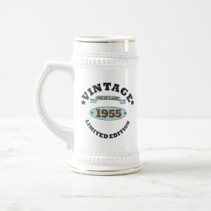 Personalisierte 70 Vintage Geburtstagsparty Bierglas