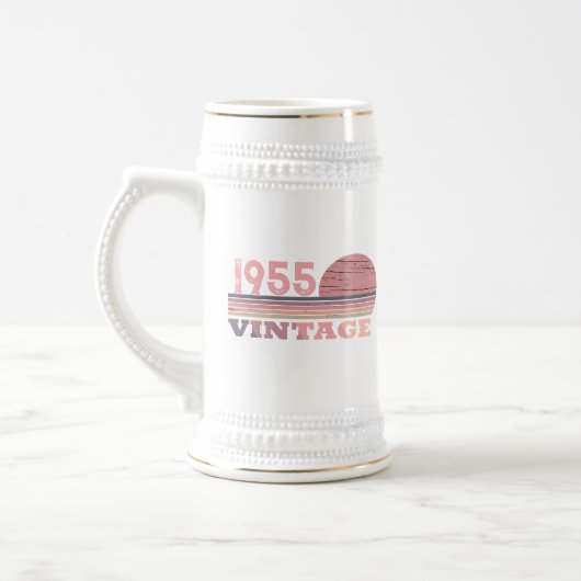 Personalisierte 70 Vintage Geburtstagsparty Bierglas (Links)