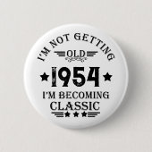Personalisierte 70 Vintage Geburtstagsparty Button (Vorderseite)