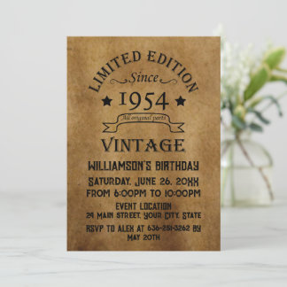 Personalisierte 70 Vintage Geburtstagsparty Einladung