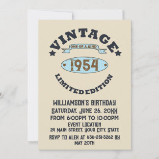 Personalisierte 70 Vintage Geburtstagsparty Einladung