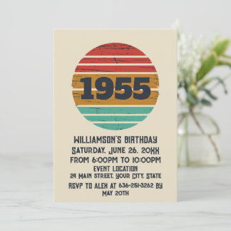 Personalisierte 70 Vintage Geburtstagsparty Einladung